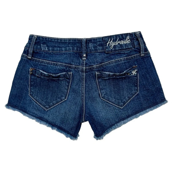 Y2K Hydraulic Jeans Low Rise Mini Denim Shorts - Picture 1 of 9